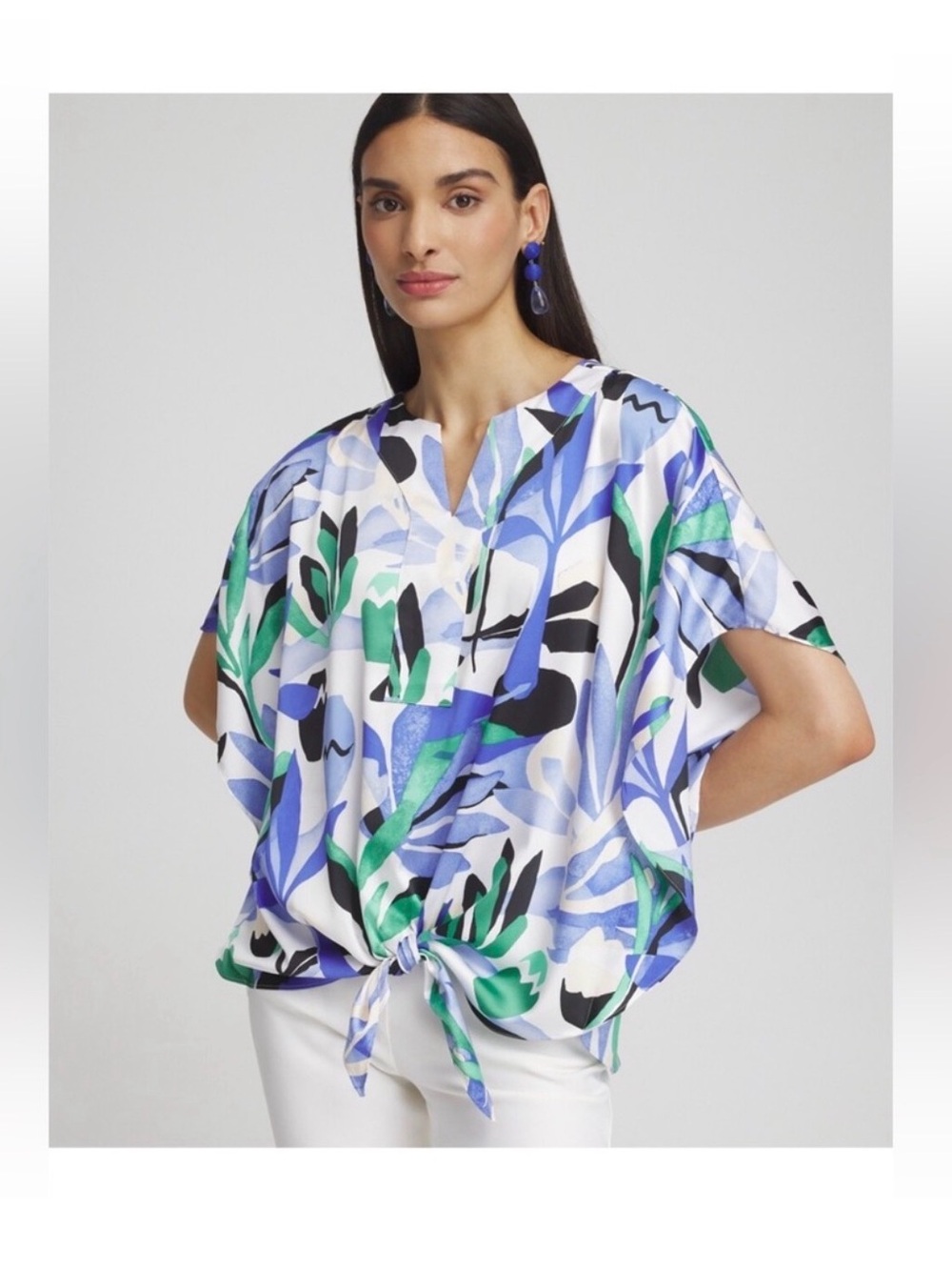 Chico’s batwing satin blouse